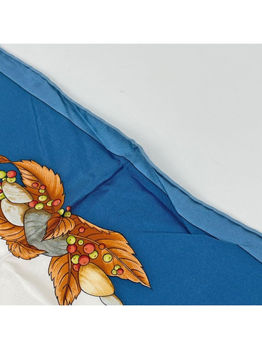 Hermes Carre 90 Pythagore Scarf Pythagoras Floral Silk Blue Multicolor - Picture 3 of 4